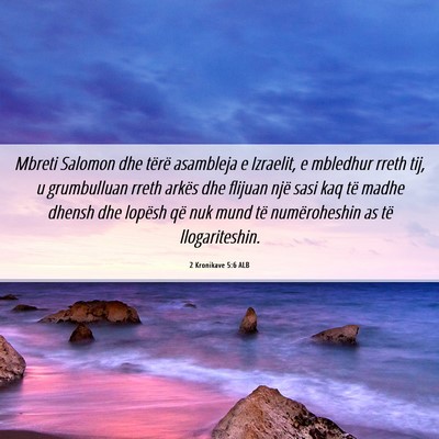 Picture 06 - 2 Kronikave 5:6 ALB - Mbreti Salomon dhe tërë asambleja e Izraelit, e - Bible Verse Picture