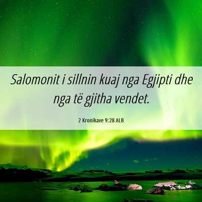 Picture 06 - 2 Kronikave 9:28 ALB - Salomonit i sillnin kuaj nga Egjipti dhe nga të - Bible Verse Picture