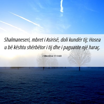 Picture 06 - 2 Mbretërve 17:3 ALB - Shalmaneseri, mbret i Asirisë, doli kundër tij; - Bible Verse Picture