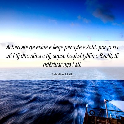 Picture 06 - 2 Mbretërve 3:2 ALB - Ai bëri atë që është e keqe për sytë e - Bible Verse Picture