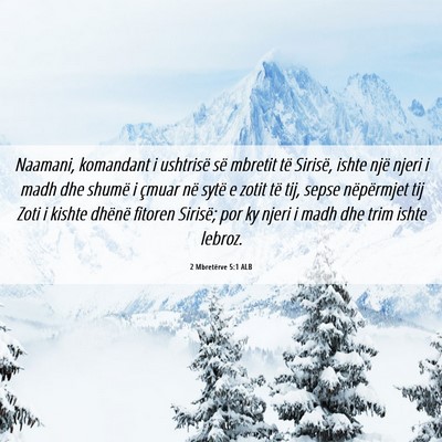 Picture 06 - 2 Mbretërve 5:1 ALB - Naamani, komandant i ushtrisë së mbretit të - Bible Verse Picture