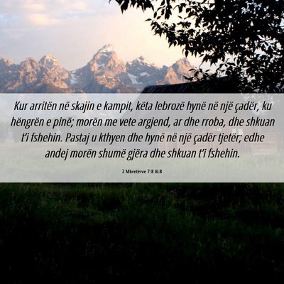 Picture 06 - 2 Mbretërve 7:8 ALB - Kur arritën në skajin e kampit, këta lebrozë - Bible Verse Picture