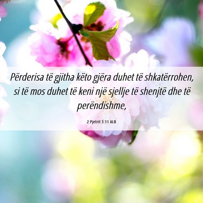 Picture 06 - 2 Pjetrit 3:11 ALB - Përderisa të gjitha këto gjëra duhet të - Bible Verse Picture