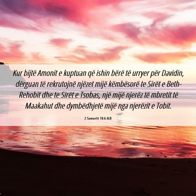 Picture 06 - 2 Samuelit 10:6 ALB - Kur bijtë Amonit e kuptuan që ishin bërë të - Bible Verse Picture