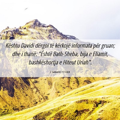 Picture 06 - 2 Samuelit 11:3 ALB - Kështu Davidi dërgoi të kërkojë informata - Bible Verse Picture