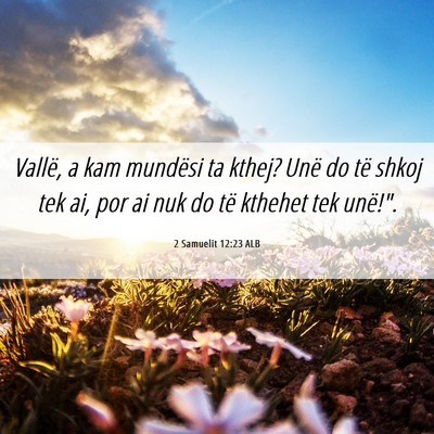 Picture 06 - 2 Samuelit 12:23 ALB - Vallë, a kam mundësi ta kthej? Unë do të - Bible Verse Picture