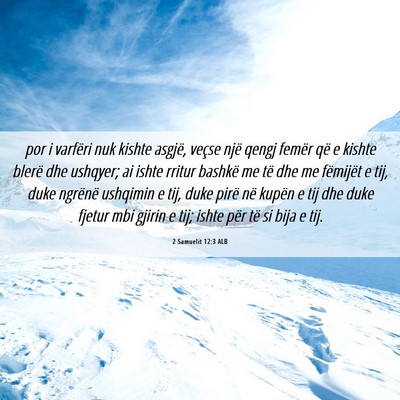 Picture 06 - 2 Samuelit 12:3 ALB - por i varfëri nuk kishte asgjë, veçse një - Bible Verse Picture
