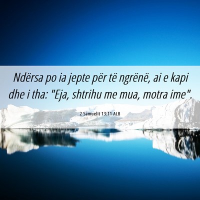 Picture 06 - 2 Samuelit 13:11 ALB - Ndërsa po ia jepte për të ngrënë, ai e kapi - Bible Verse Picture