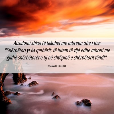 Picture 06 - 2 Samuelit 13:24 ALB - Absalomi shkoi të takohet me mbretin dhe i tha: - Bible Verse Picture