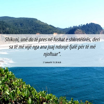 Picture 06 - 2 Samuelit 15:28 ALB - Shikoni, unë do të pres në fushat e - Bible Verse Picture