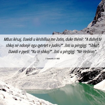 Picture 06 - 2 Samuelit 2:1 ALB - Mbas kësaj, Davidi u këshillua me Zotin, duke - Bible Verse Picture