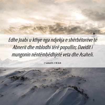 Picture 06 - 2 Samuelit 2:30 ALB - Edhe Joabi u kthye nga ndjekja e shërbëtorëve - Bible Verse Picture