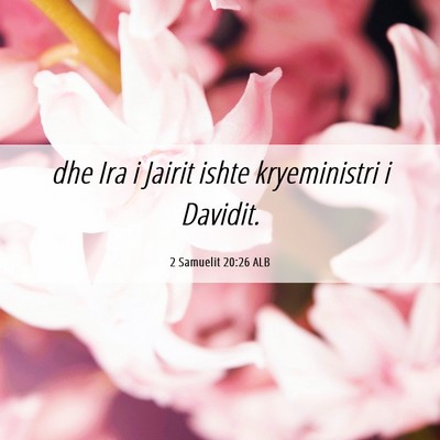 Picture 06 - 2 Samuelit 20:26 ALB - dhe Ira i Jairit ishte kryeministri i - Bible Verse Picture