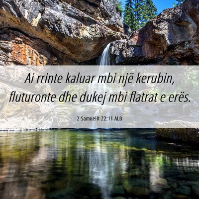 Picture 06 - 2 Samuelit 22:11 ALB - Ai rrinte kaluar mbi një kerubin, fluturonte dhe - Bible Verse Picture