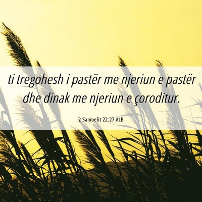Picture 06 - 2 Samuelit 22:27 ALB - ti tregohesh i pastër me njeriun e pastër dhe - Bible Verse Picture