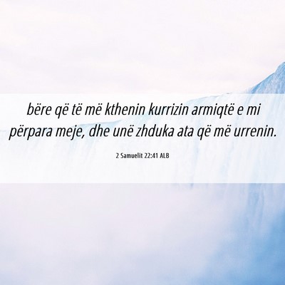 Picture 06 - 2 Samuelit 22:41 ALB - bëre që të më kthenin kurrizin armiqtë e mi - Bible Verse Picture