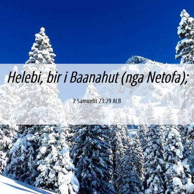 Picture 06 - 2 Samuelit 23:29 ALB - Helebi, bir i Baanahut (nga - Bible Verse Picture