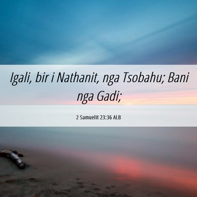 Picture 06 - 2 Samuelit 23:36 ALB - Igali, bir i Nathanit, nga Tsobahu; Bani nga - Bible Verse Picture
