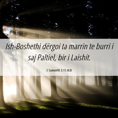 Picture 06 - 2 Samuelit 3:15 ALB - Ish-Boshethi dërgoi ta marrin te burri i saj - Bible Verse Picture
