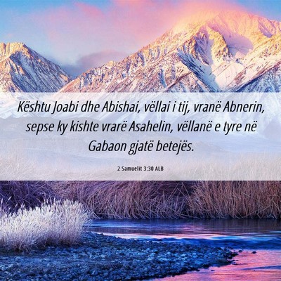 Picture 06 - 2 Samuelit 3:30 ALB - Kështu Joabi dhe Abishai, vëllai i tij, vranë - Bible Verse Picture