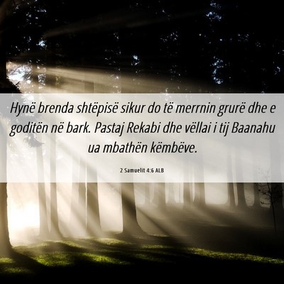 Picture 06 - 2 Samuelit 4:6 ALB - Hynë brenda shtëpisë sikur do të merrnin - Bible Verse Picture