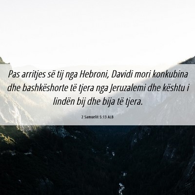 Picture 06 - 2 Samuelit 5:13 ALB - Pas arritjes së tij nga Hebroni, Davidi mori - Bible Verse Picture