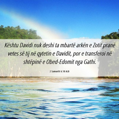 Picture 06 - 2 Samuelit 6:10 ALB - Kështu Davidi nuk deshi ta mbartë arkën e - Bible Verse Picture