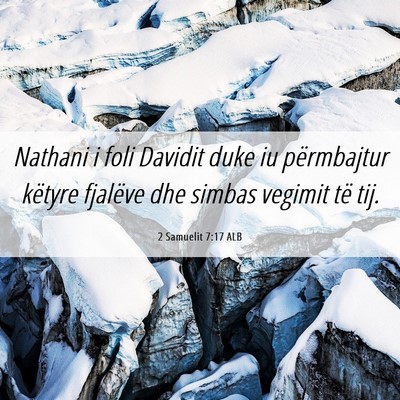 Picture 06 - 2 Samuelit 7:17 ALB - Nathani i foli Davidit duke iu përmbajtur - Bible Verse Picture
