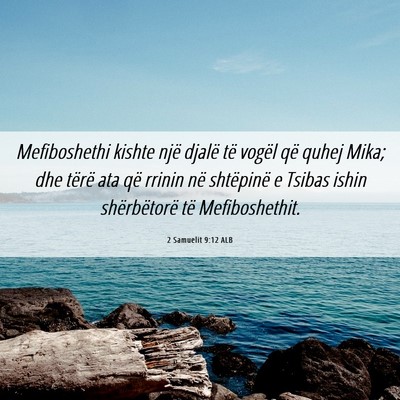 Picture 06 - 2 Samuelit 9:12 ALB - Mefiboshethi kishte një djalë të vogël që - Bible Verse Picture