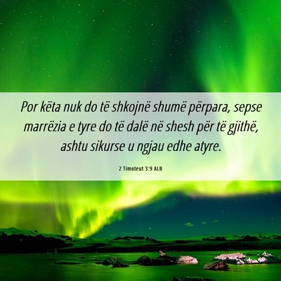 Picture 06 - 2 Timoteut 3:9 ALB - Por këta nuk do të shkojnë shumë përpara, - Bible Verse Picture
