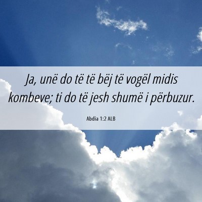 Picture 06 - Abdia 1:2 ALB - Ja, unë do të të bëj të vogël midis - Bible Verse Picture