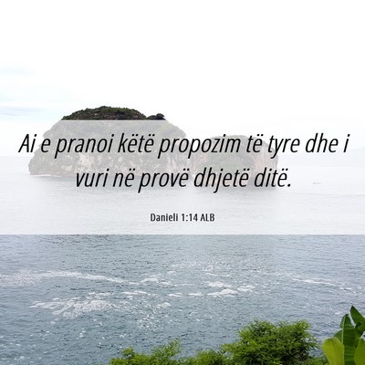 Picture 06 - Danieli 1:14 ALB - Ai e pranoi këtë propozim të tyre dhe i vuri - Bible Verse Picture