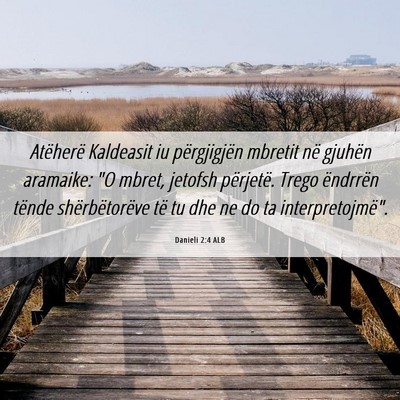 Picture 06 - Danieli 2:4 ALB - Atëherë Kaldeasit iu përgjigjën mbretit në - Bible Verse Picture