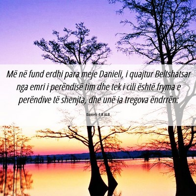 Picture 06 - Danieli 4:8 ALB - Më në fund erdhi para meje Danieli, i quajtur - Bible Verse Picture
