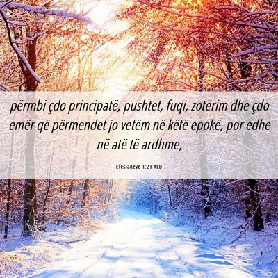 Picture 06 - Efesianëve 1:21 ALB - përmbi çdo principatë, pushtet, fuqi, zotërim - Bible Verse Picture