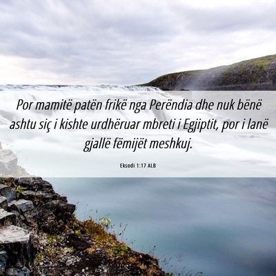 Picture 06 - Eksodi 1:17 ALB - Por mamitë patën frikë nga Perëndia dhe nuk - Bible Verse Picture