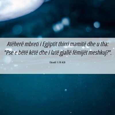 Picture 06 - Eksodi 1:18 ALB - Atëherë mbreti i Egjiptit thirri mamitë dhe u - Bible Verse Picture