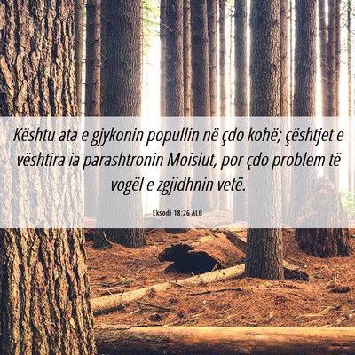 Picture 06 - Eksodi 18:26 ALB - Kështu ata e gjykonin popullin në çdo kohë; - Bible Verse Picture