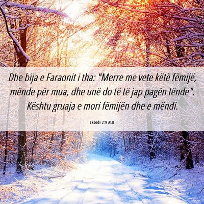 Picture 06 - Eksodi 2:9 ALB - Dhe bija e Faraonit i tha: 