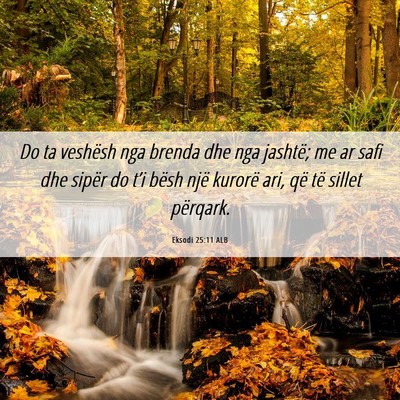 Picture 06 - Eksodi 25:11 ALB - Do ta veshësh nga brenda dhe nga jashtë; me ar - Bible Verse Picture