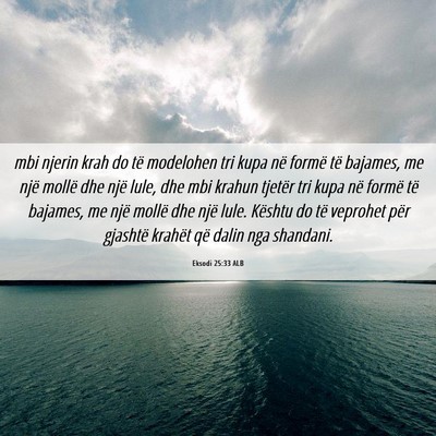 Picture 06 - Eksodi 25:33 ALB - mbi njerin krah do të modelohen tri kupa në - Bible Verse Picture