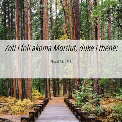 Picture 06 - Eksodi 31:1 ALB - Zoti i foli akoma Moisiut, duke i - Bible Verse Picture