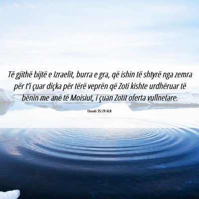 Picture 06 - Eksodi 35:29 ALB - Të gjithë bijtë e Izraelit, burra e gra, që - Bible Verse Picture