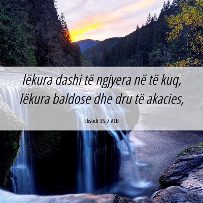 Picture 06 - Eksodi 35:7 ALB - lëkura dashi të ngjyera në të kuq, lëkura - Bible Verse Picture