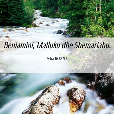 Picture 06 - Esdra 10:32 ALB - Beniamini, Malluku dhe - Bible Verse Picture