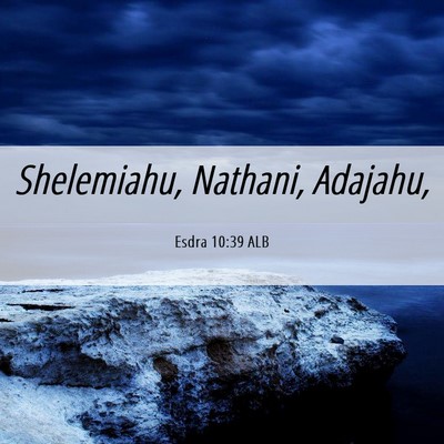 Picture 06 - Esdra 10:39 ALB - Shelemiahu, Nathani, - Bible Verse Picture