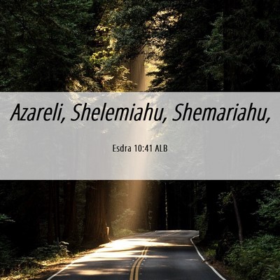 Picture 06 - Esdra 10:41 ALB - Azareli, Shelemiahu, - Bible Verse Picture