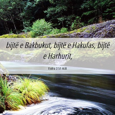 Picture 06 - Esdra 2:51 ALB - bijtë e Bakbukut, bijtë e Hakufas, bijtë e - Bible Verse Picture