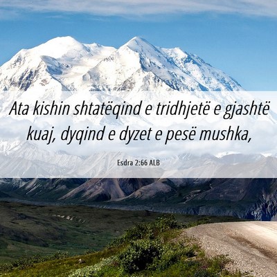 Picture 06 - Esdra 2:66 ALB - Ata kishin shtatëqind e tridhjetë e gjashtë - Bible Verse Picture