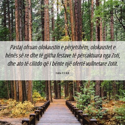 Picture 06 - Esdra 3:5 ALB - Pastaj ofruan olokaustin e përjetshëm, - Bible Verse Picture